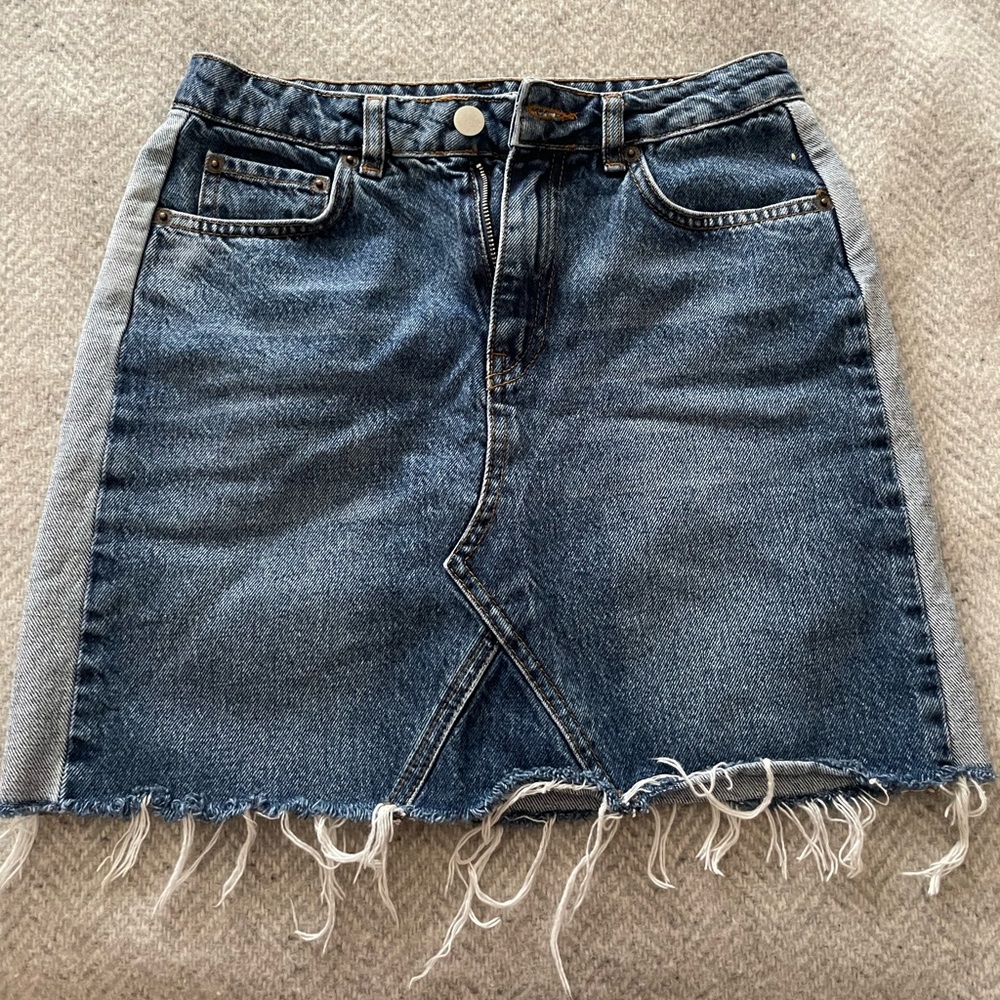 NA-KD denim two tone skirt